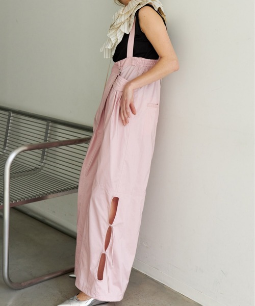 MAISON SPECIAL（メゾンスペシャル）の「2way Suspender Parachute Pants/2WAYサスペンダーパラシュートパンツ【MAISON SPECIAL/メゾンスペシャル】（その他パンツ・レディース・ブラック/ホワイト/ピンク・38/36）」の9枚目の写真