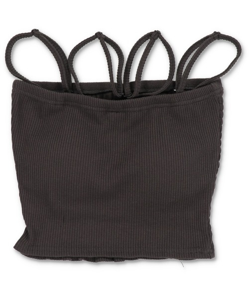 SPINNS（スピンズ）の「肩ひも取り外し可能！オフショルのインナーにも◎/カップ付き マルチウェイキャミソール/2サイズ・4色展開（キャミソール・レディース・チャコール/カーキ/オフホワイト/ブラック・M/S）」の10枚目の写真