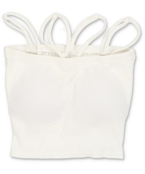 SPINNS（スピンズ）の「肩ひも取り外し可能！オフショルのインナーにも◎/カップ付き マルチウェイキャミソール/2サイズ・4色展開（キャミソール・レディース・チャコール/カーキ/オフホワイト/ブラック・M/S）」の20枚目の写真