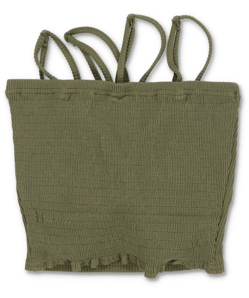 SPINNS（スピンズ）の「肩ひも取り外し可能！オフショルのインナーにも◎/カップ付き マルチウェイキャミソール/2サイズ・4色展開（キャミソール・レディース・チャコール/カーキ/オフホワイト/ブラック・M/S）」の12枚目の写真