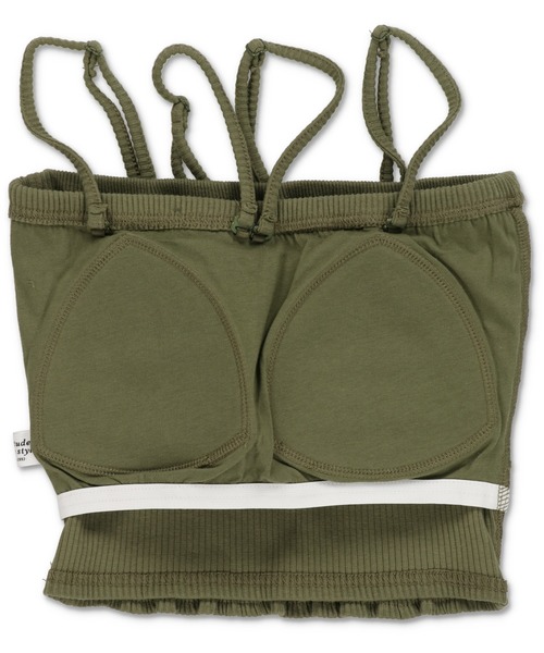 SPINNS（スピンズ）の「肩ひも取り外し可能！オフショルのインナーにも◎/カップ付き マルチウェイキャミソール/2サイズ・4色展開（キャミソール・レディース・チャコール/カーキ/オフホワイト/ブラック・M/S）」の13枚目の写真