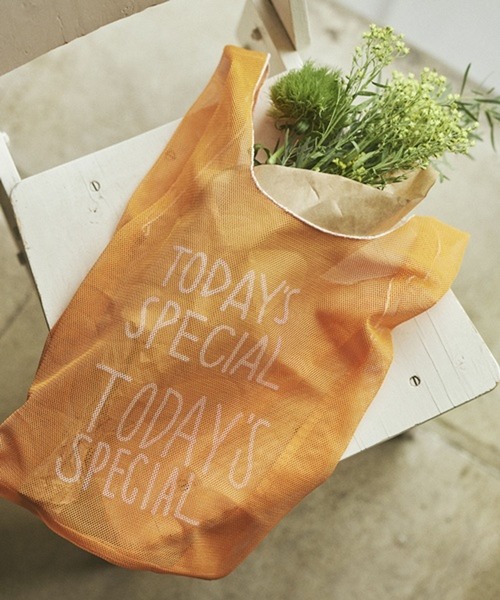 TODAY'S SPECIAL（トゥデイズスペシャル）の「【数量限定】【TODAY'S SPECIAL】ネットマルシェバッグ S/361320（エコバッグ/サブバッグ・レディース・オレンジ・SMALL）」の6枚目の写真