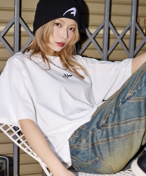 MSG(エムエスジー)の「ヴィンテージライクロゴ刺繍カットオフTシャツ【UNISEX】(Tシャツ/カットソー・メンズ・ブラック/グレー系/ワイン系/ブラック系/ホワイト/オレンジ/ブルー/ブラウン・S/M/L/XL)」の21枚目の写真