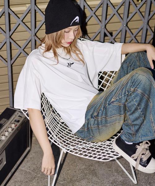MSG(エムエスジー)の「ヴィンテージライクロゴ刺繍カットオフTシャツ【UNISEX】(Tシャツ/カットソー・メンズ・ブラック/グレー系/ワイン系/ブラック系/ホワイト/オレンジ/ブルー/ブラウン・S/M/L/XL)」の22枚目の写真