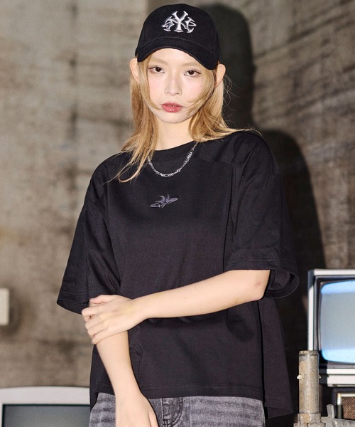 MSG(エムエスジー)の「ヴィンテージライクロゴ刺繍カットオフTシャツ【UNISEX】(Tシャツ/カットソー・メンズ・ブラック/グレー系/ワイン系/ブラック系/ホワイト/オレンジ/ブルー/ブラウン・S/M/L/XL)」の16枚目の写真