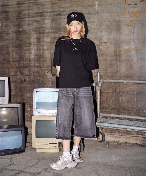 MSG(エムエスジー)の「ヴィンテージライクロゴ刺繍カットオフTシャツ【UNISEX】(Tシャツ/カットソー・メンズ・ブラック/グレー系/ワイン系/ブラック系/ホワイト/オレンジ/ブルー/ブラウン・S/M/L/XL)」の19枚目の写真