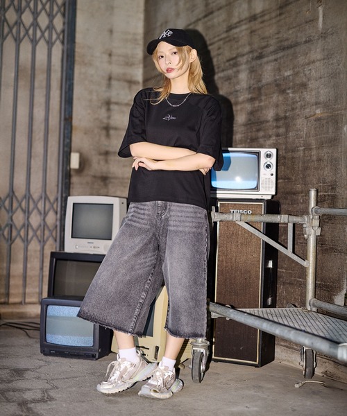 MSG(エムエスジー)の「ヴィンテージライクロゴ刺繍カットオフTシャツ【UNISEX】(Tシャツ/カットソー・メンズ・ブラック/グレー系/ワイン系/ブラック系/ホワイト/オレンジ/ブルー/ブラウン・S/M/L/XL)」の20枚目の写真