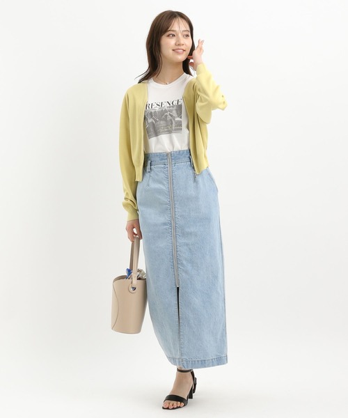 Andemiu(アンデミュウ)の「【洗える】ZIPカーディガン450908(カーディガン/ボレロ・レディース・オフホワイト/ブラウン/ブラック/ライム・FREE)」の17枚目の写真