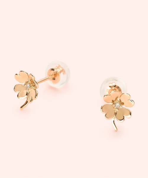 Jewel closet by L&Co.(ジュエルクローゼットバイエルアンドコー)の「K10 フラワー モチーフ ピアス(ピアス(両耳用)・レディース・ピンク系その他/イエロー系その他3/イエロー系その他/ピンク系その他2/ピンク系その他3/イエロー系その他2・FREE)」の5枚目の写真
