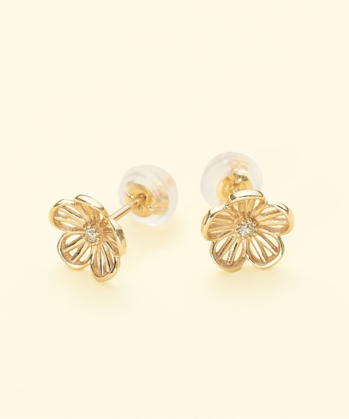 Jewel closet by L&Co.(ジュエルクローゼットバイエルアンドコー)の「K10 フラワー モチーフ ピアス(ピアス(両耳用)・レディース・ピンク系その他/イエロー系その他3/イエロー系その他/ピンク系その他2/ピンク系その他3/イエロー系その他2・FREE)」の10枚目の写真