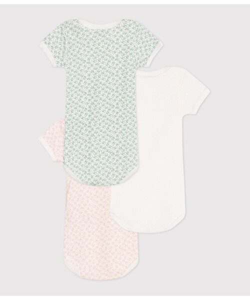 PETIT BATEAU(プチバトー)の「半袖ボディ3枚組(ロンパース・キッズ・その他1・6MONTH/18MONTH/12MONTH/24MONTH)」の2枚目の写真