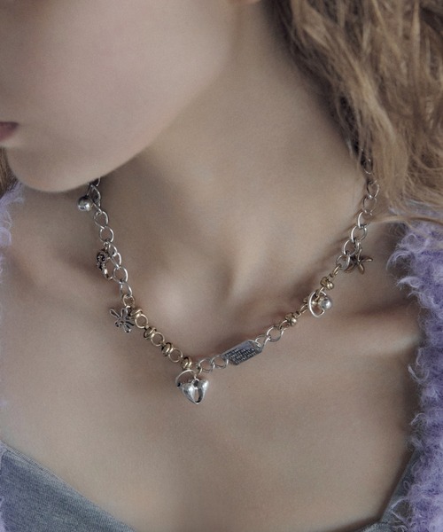 セール】ミックス チャーム IDプレート ネックレス（ネックレス