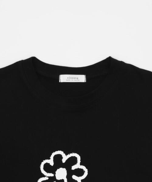 WOND(ウォンド)の「WOND/fake it flowersビッグT(Tシャツ/カットソー・レディース・ホワイト/ブラック・FREE)」の15枚目の写真
