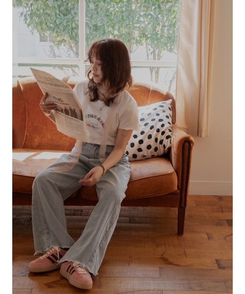 JUMELLE（ジュメロ）の「drawing flower T（Tシャツ/カットソー・レディース・ホワイト/ベージュ・FREE）」の13枚目の写真