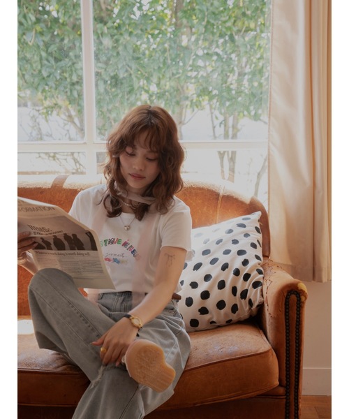 JUMELLE（ジュメロ）の「drawing flower T（Tシャツ/カットソー・レディース・ホワイト/ベージュ・FREE）」の14枚目の写真