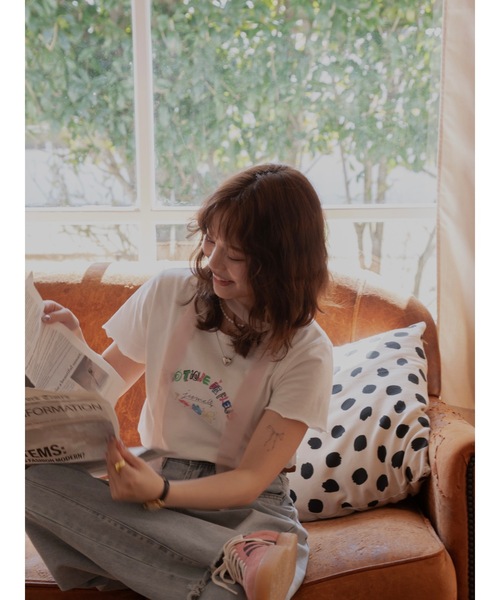 JUMELLE（ジュメロ）の「drawing flower T（Tシャツ/カットソー・レディース・ホワイト/ベージュ・FREE）」の15枚目の写真