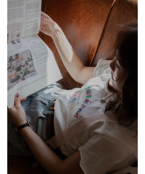 JUMELLE（ジュメロ）の「drawing flower T（Tシャツ/カットソー・レディース・ホワイト/ベージュ・FREE）」の17枚目の写真