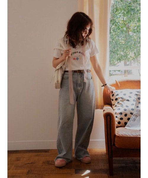 JUMELLE（ジュメロ）の「drawing flower T（Tシャツ/カットソー・レディース・ホワイト/ベージュ・FREE）」の20枚目の写真