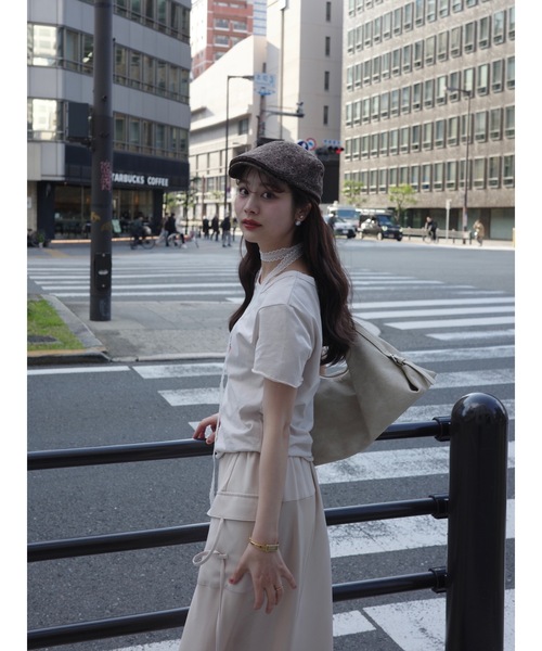 JUMELLE（ジュメロ）の「drawing flower T（Tシャツ/カットソー・レディース・ホワイト/ベージュ・FREE）」の11枚目の写真