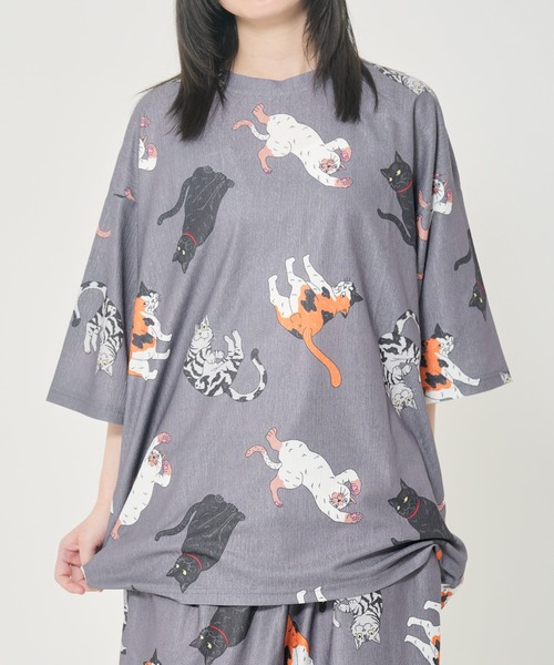 CORISCO（コリスコ）の「カットサッカー総柄プリントTEE(M1)（Tシャツ/カットソー・メンズ・その他2/その他5/その他4/その他6/その他1/その他3・LARGE/MEDIUM/X-LARGE）」の2枚目の写真