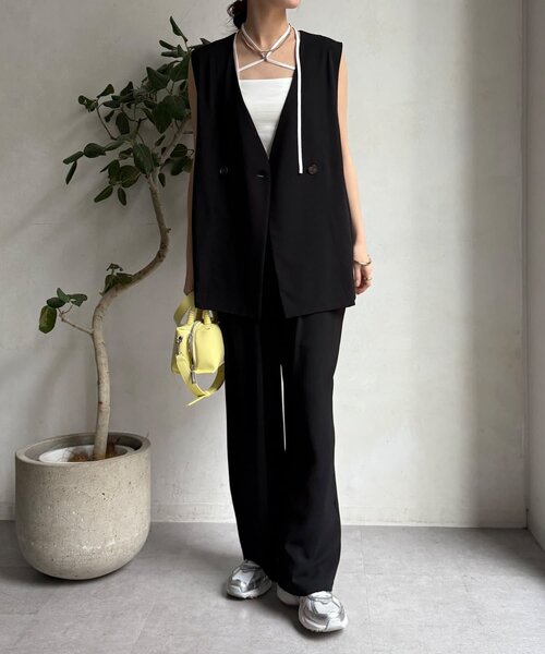 DouDou（ドゥドゥ）の「【WEB限定】接触冷感ベスト（ベスト・レディース・ベージュ/チャコールグレー/ブラック・FREE）」の4枚目の写真