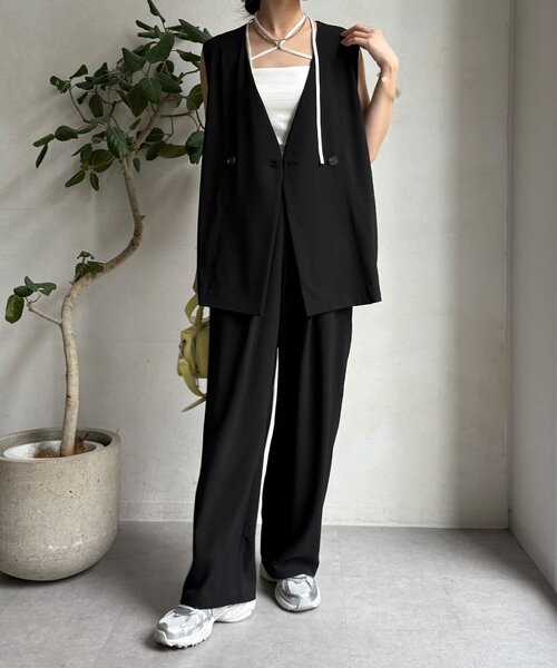 DouDou（ドゥドゥ）の「【WEB限定】接触冷感ベスト（ベスト・レディース・ベージュ/チャコールグレー/ブラック・FREE）」の5枚目の写真