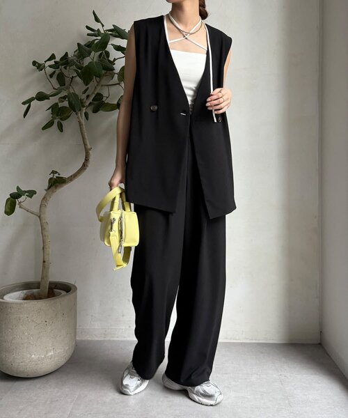 DouDou（ドゥドゥ）の「【WEB限定】接触冷感ベスト（ベスト・レディース・ベージュ/チャコールグレー/ブラック・FREE）」の6枚目の写真