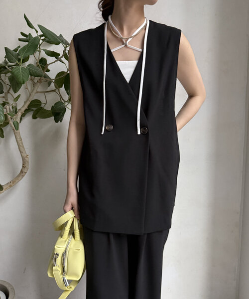 DouDou（ドゥドゥ）の「【WEB限定】接触冷感ベスト（ベスト・レディース・ベージュ/チャコールグレー/ブラック・FREE）」の8枚目の写真