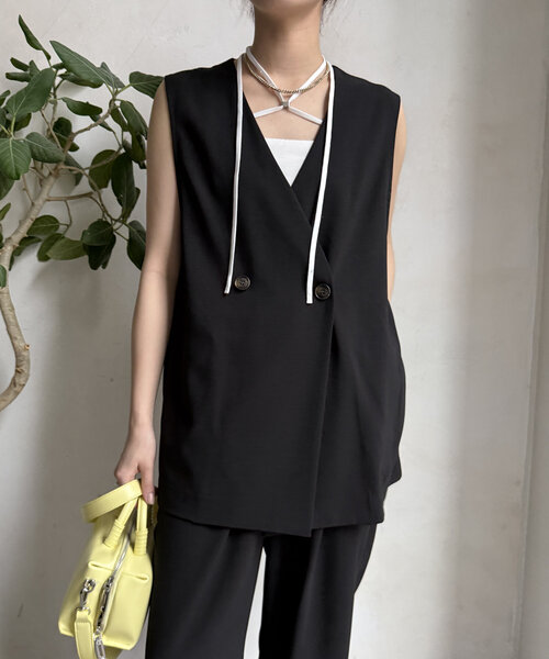 DouDou（ドゥドゥ）の「【WEB限定】接触冷感ベスト（ベスト・レディース・ベージュ/チャコールグレー/ブラック・FREE）」の10枚目の写真