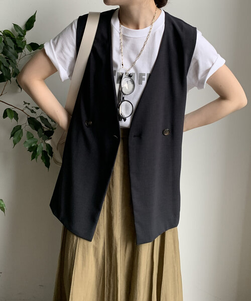 DouDou（ドゥドゥ）の「【WEB限定】接触冷感ベスト（ベスト・レディース・ベージュ/チャコールグレー/ブラック・FREE）」の17枚目の写真