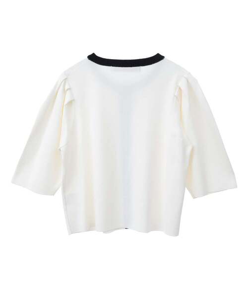 Tiara(ティアラ)の「ビジューボタンカーディガン(カーディガン/ボレロ・レディース・ホワイト×ブラック/ブルー/ブラック・FREE)」の13枚目の写真