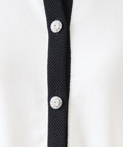 Tiara(ティアラ)の「ビジューボタンカーディガン(カーディガン/ボレロ・レディース・ホワイト×ブラック/ブルー/ブラック・FREE)」の15枚目の写真