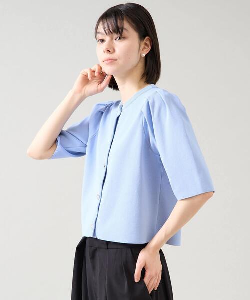 Tiara(ティアラ)の「ビジューボタンカーディガン(カーディガン/ボレロ・レディース・ホワイト×ブラック/ブルー/ブラック・FREE)」の20枚目の写真