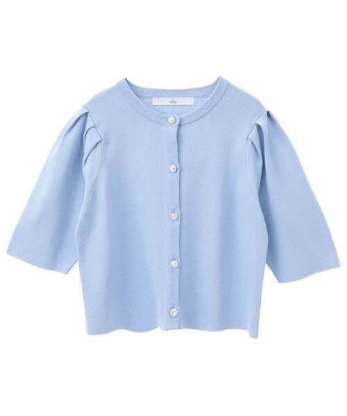 Tiara(ティアラ)の「ビジューボタンカーディガン(カーディガン/ボレロ・レディース・ホワイト×ブラック/ブルー/ブラック・FREE)」の21枚目の写真