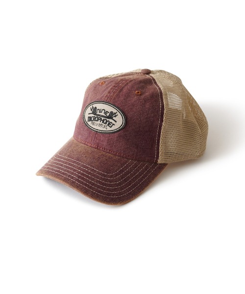 NineMicrophones（ナインマイクロフォンズ）の「WASHED MESH CAP-Pain of My Life-（キャップ・メンズ・ブラック/バーガンディー・FREE）」の7枚目の写真