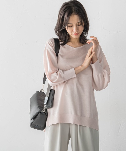 zero‪‪❤︎‬ページ✨️ BEIGE / L セール】セミシアーボクシーニットプルオーバー≪手洗い可能