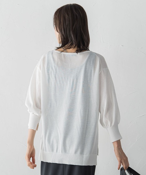 LAUTREAMONT(ロートレアモン)の「セミシアーボクシーニットプルオーバー≪手洗い可能≫(ニット/セーター・レディース・ホワイト/ピンク/グリーン・9号)」の18枚目の写真
