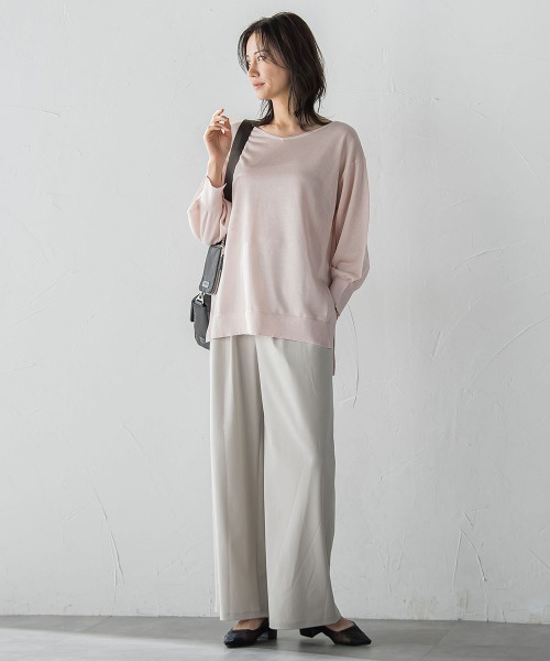 LAUTREAMONT(ロートレアモン)の「セミシアーボクシーニットプルオーバー≪手洗い可能≫(ニット/セーター・レディース・ホワイト/ピンク/グリーン・9号)」の17枚目の写真