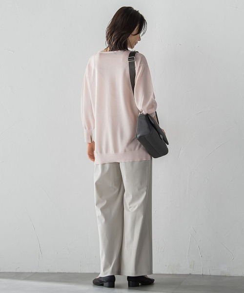 LAUTREAMONT(ロートレアモン)の「セミシアーボクシーニットプルオーバー≪手洗い可能≫(ニット/セーター・レディース・ホワイト/ピンク/グリーン・9号)」の14枚目の写真