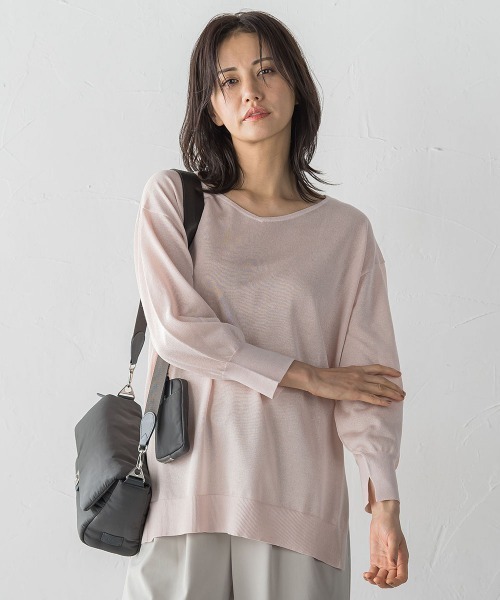 LAUTREAMONT(ロートレアモン)の「セミシアーボクシーニットプルオーバー≪手洗い可能≫(ニット/セーター・レディース・ホワイト/ピンク/グリーン・9号)」の13枚目の写真