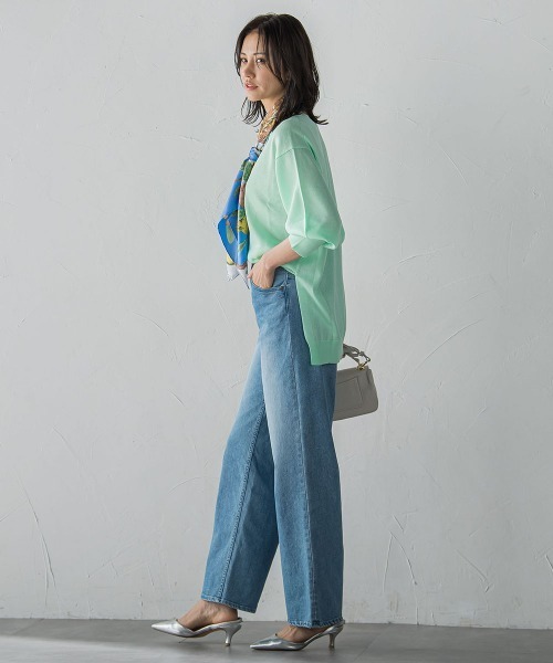 LAUTREAMONT(ロートレアモン)の「セミシアーボクシーニットプルオーバー≪手洗い可能≫(ニット/セーター・レディース・ホワイト/ピンク/グリーン・9号)」の8枚目の写真