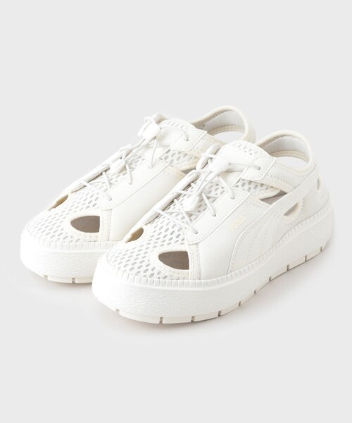 Puma ホワイト プラットフォームスニーカー PUMA スマッシュ プラットフォームV3（スニーカー）｜PUMA