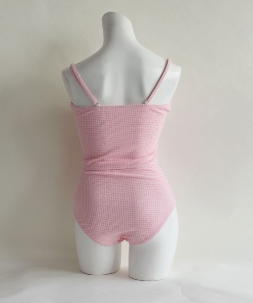 LAVIA（ラヴィア）の「ギンガムチェックツイストビキニ（水着・レディース・ピンク/グレー・M/L）」の17枚目の写真