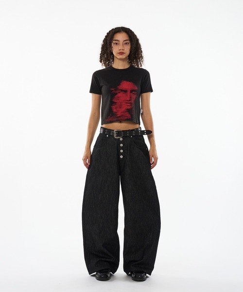 WISH FOR EVER（ウィッシュフォーエバー）の「DOUBLE FACE PICHI & TIGHT SHORT T/ダブルフェイスピチ＆タイトショートT（Tシャツ/カットソー・メンズ・ブラック/グレー/ネイビー/レッド・MEDIUM/LARGE/SMALL/X-SMALL）」の9枚目の写真