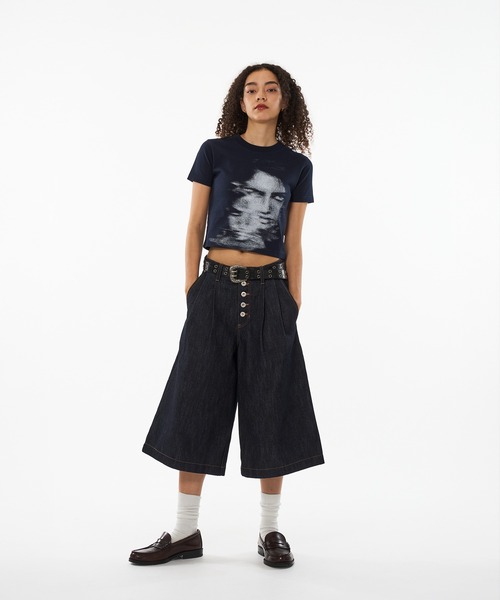 WISH FOR EVER(ウィッシュフォーエバー)の「DOUBLE FACE PICHI & TIGHT SHORT T/ダブルフェイスピチ&タイトショートT(Tシャツ/カットソー・メンズ・ブラック/グレー/ネイビー/レッド/ブラウン/ダークオリーブ・MEDIUM/LARGE/SMALL/X-SMALL)」の13枚目の写真