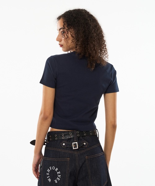 WISH FOR EVER(ウィッシュフォーエバー)の「DOUBLE FACE PICHI & TIGHT SHORT T/ダブルフェイスピチ&タイトショートT(Tシャツ/カットソー・メンズ・ブラック/グレー/ネイビー/レッド/ブラウン/ダークオリーブ・MEDIUM/LARGE/SMALL/X-SMALL)」の15枚目の写真