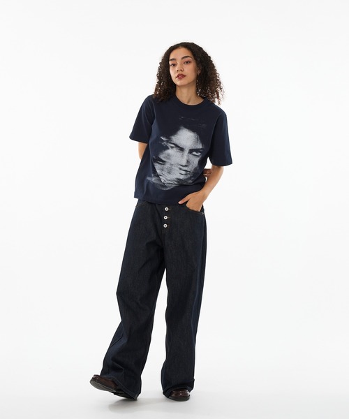 WISH FOR EVER（ウィッシュフォーエバー）の「DOUBLE FACE PICHI & TIGHT SHORT T/ダブルフェイスピチ＆タイトショートT（Tシャツ/カットソー・メンズ・ブラック/グレー/ネイビー/レッド・MEDIUM/LARGE/SMALL/X-SMALL）」の8枚目の写真