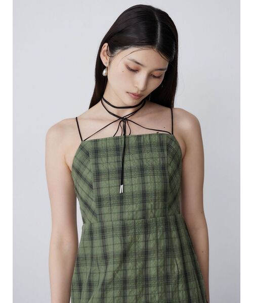 MURUA（ムルーア）の「【WEB限定】2WAYチェックキャミワンピース（ワンピース・レディース・ブラック/グレー/グリーン・FREE）」の18枚目の写真