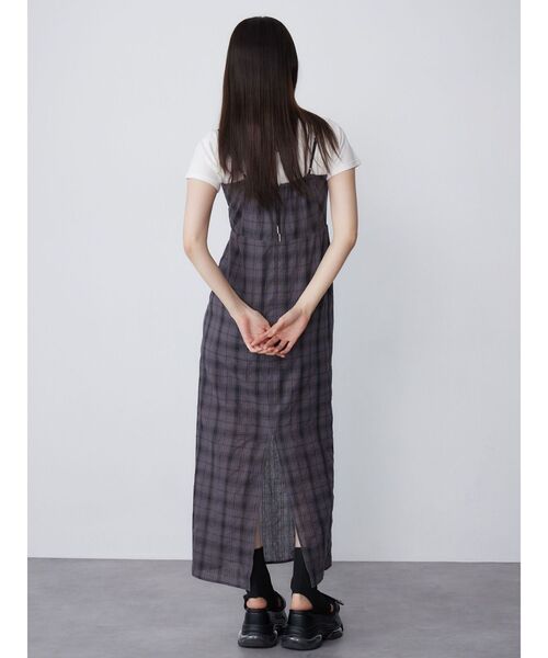 MURUA（ムルーア）の「【WEB限定】2WAYチェックキャミワンピース