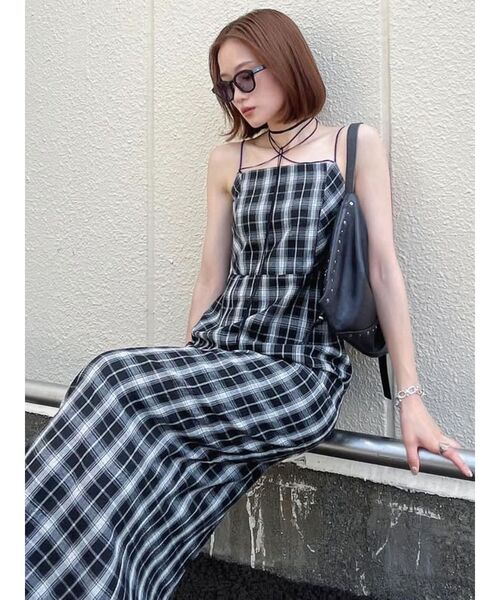 MURUA 2WAYチェックキャミワンピース 【WEB限定】 MURUA ワンピース 「WEB限定」2WAYチェックキャミワンピース